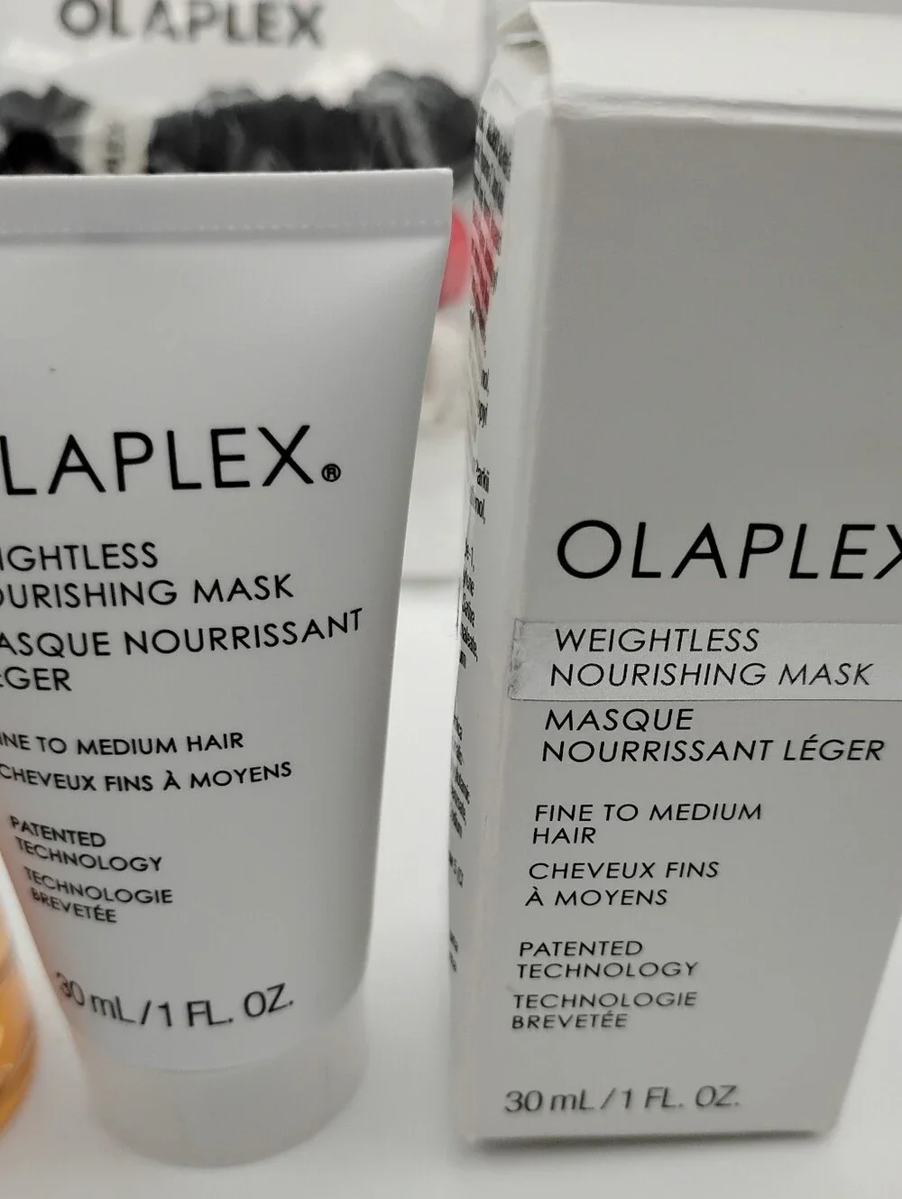 Olaplex Set with No.7 Bonding Oil & Nourishing  Mask, & 3 Piece Silk Hair Ties